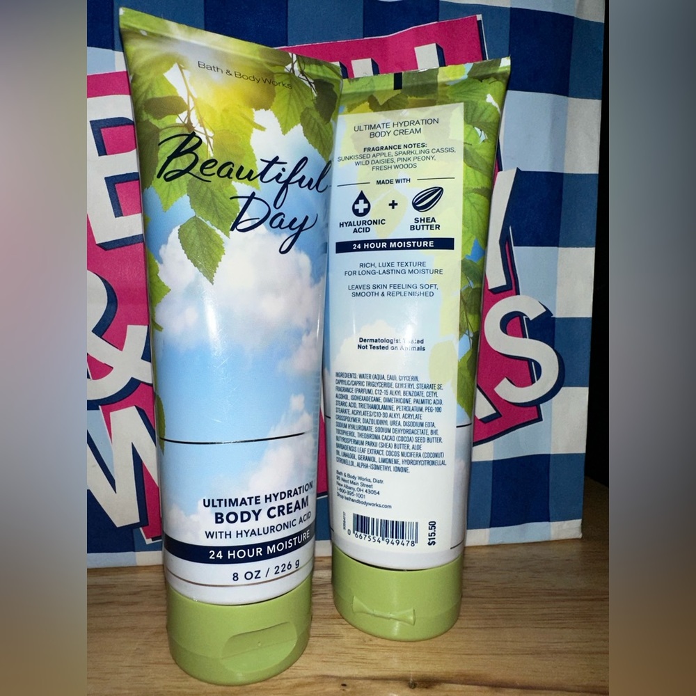 NEW 2 Bath and Body Works Ultimate Hydration Body Cream BEAUTIFUL DAY 8 Oz.